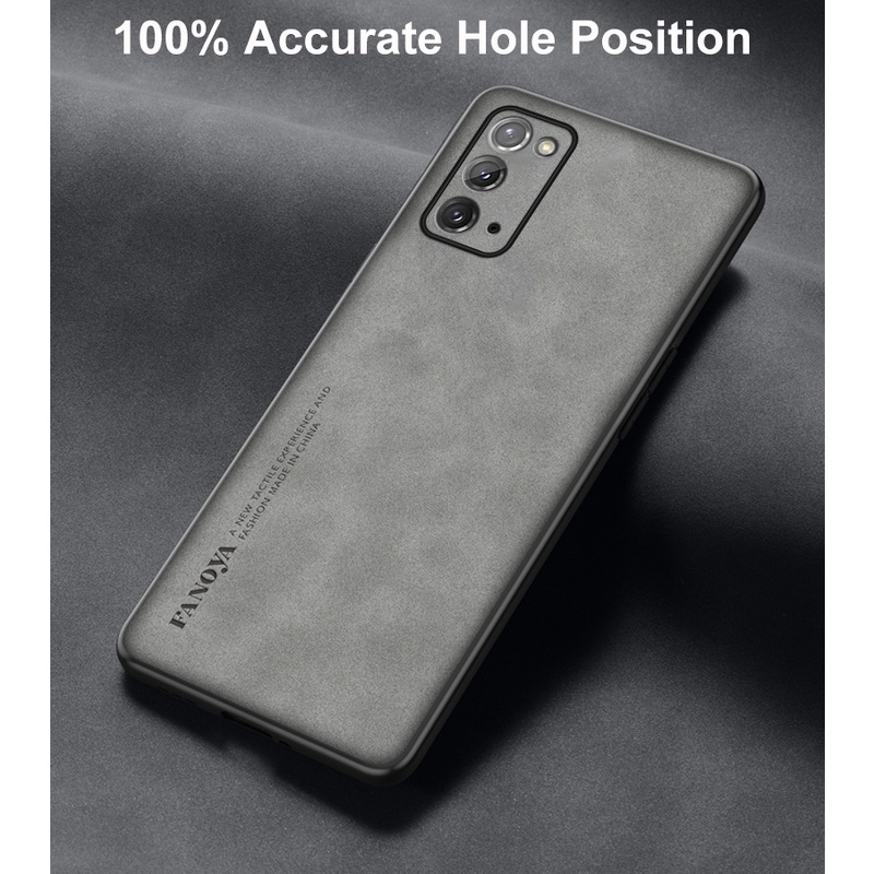 Dành Cho Samsung Galaxy Note 20 / Note 20 Ultra 5G Cao Cấp Kinh Doanh Retro Da Cao Su Mềm TPU Ốp Lưng