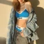 KLALIEN Bộ Bikini Hai Mảnh Kiểu Dáng Thể Thao Thời Trang Cho Nữ