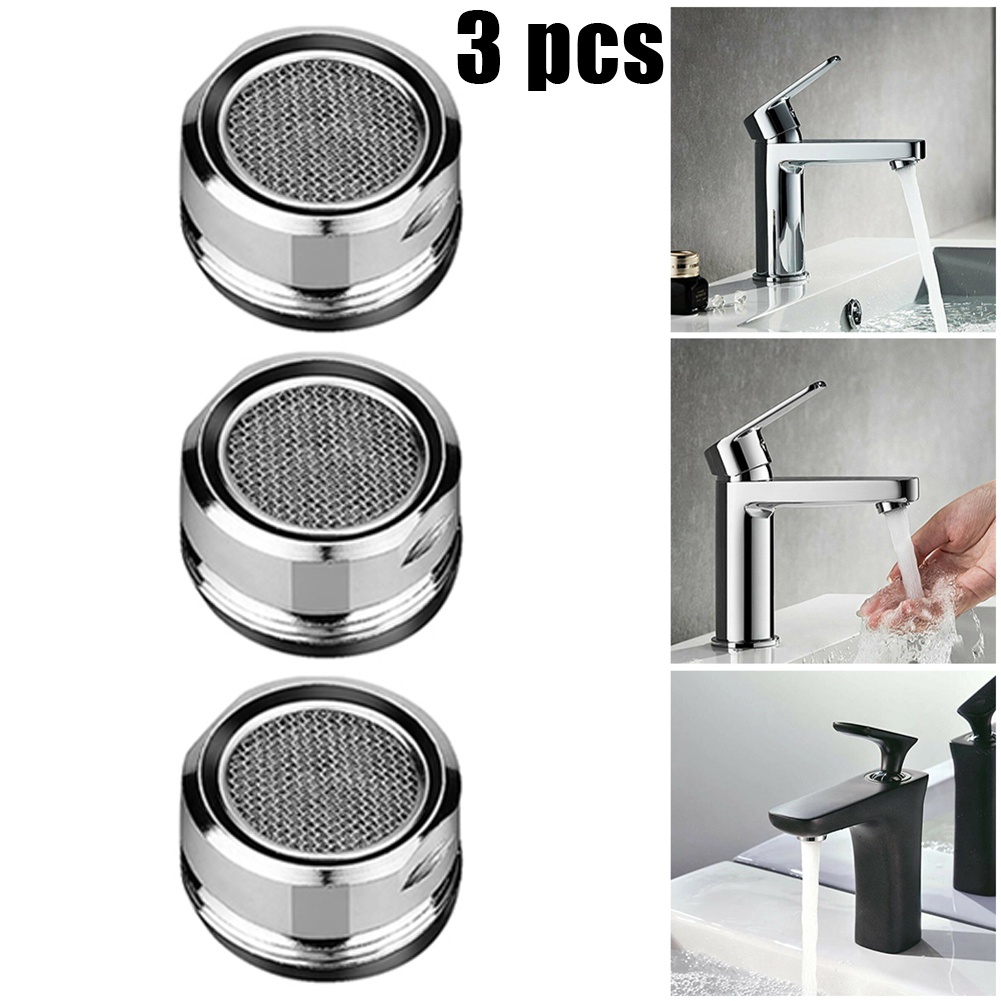 Bộ 3 vòi bếp lọc nước Bubbler 24mm, lưới thép không gỉ, phụ kiện thay thế