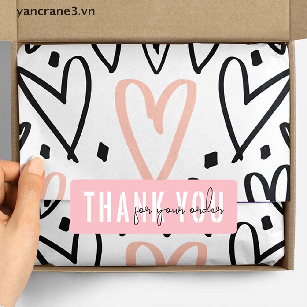 Set 120 Miếng Dán Chữ Thank You Trang Trí Phong Bì Văn Phòng Phẩm yancrane3.vn