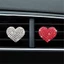 DELMER Auto Perfume Clip Trang trí nội thất Máy làm mát không khí ô tô Sáng tạo Bling Heart Phụ kiện ô tô Máy khuếch tán hương thơm ô tô dễ thương