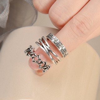 Set 3 Nhẫn Hở Phong Cách Hip Hop Cổ Điển Thời Trang Cho Nam Và Nữ