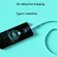 Dây truyền dữ liệu dây sạc nhanh BTM USB sang Type-C có đèn cho máy tính bảng điện thoại