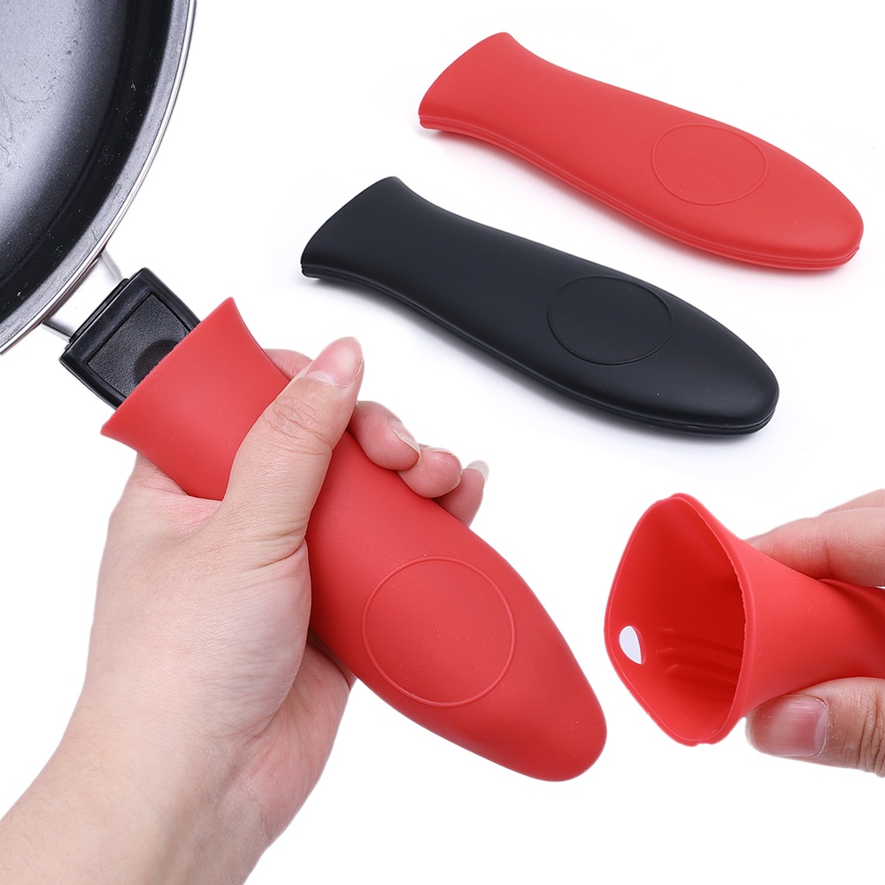 Vỏ Bọc Tay Cầm Xoong Nồi Bằng Silicon Dày Dặn Cách Nhiệt / Chống Trượt Mềm Mại Tiện Dụng