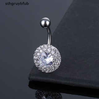 Khuyên Rốn Bằng Thép Không Gỉ Hình Hoa Đính Đá Zircon Quyến Rũ