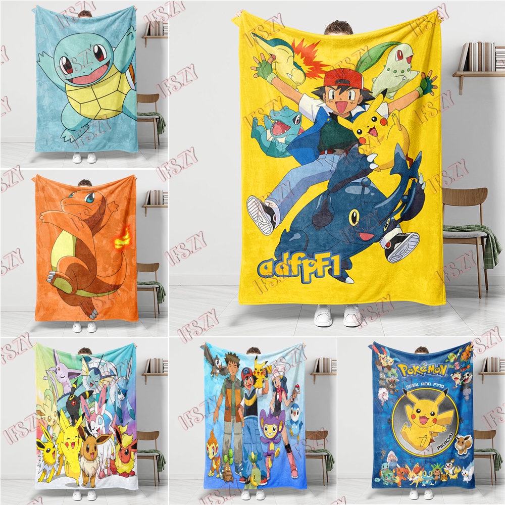 Chăn Bông 4 Kích Thước In Hình pokemon Nhật Bản