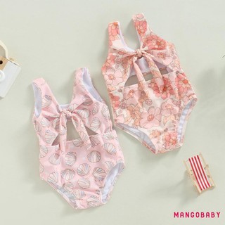 Mg-toddler Bé Gái Mùa Hè Một Mảnh Đồ Bơi Không Tay Hoa / Vỏ In Hình Bộ Đồ Tắm Rỗng