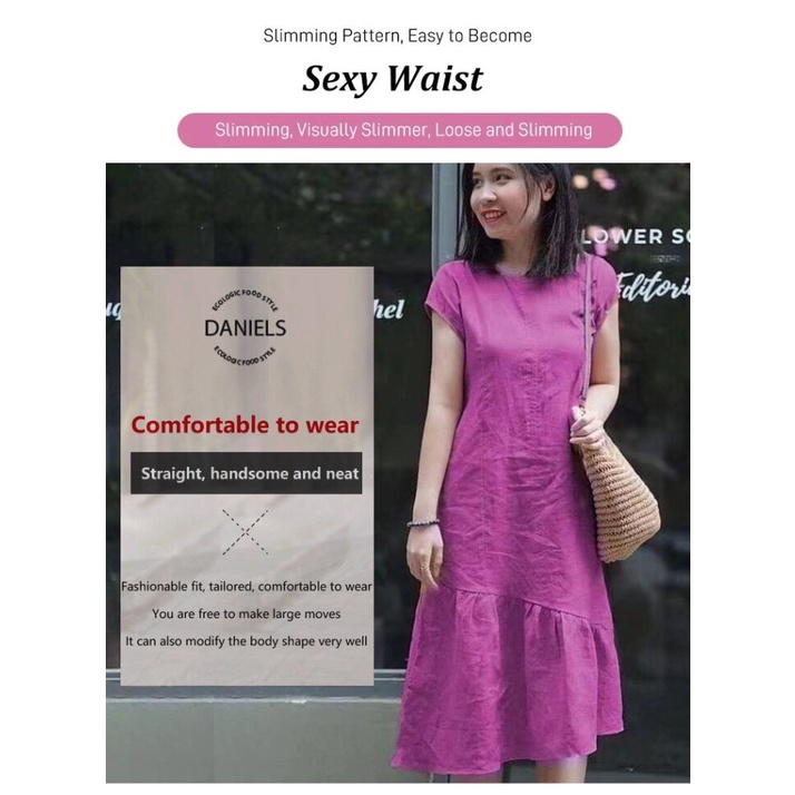 Đầm cotton Lanh Thủ Công Nhiều Màu Sắc