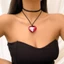 YOI Xu Hướng Thời Trang Niche Sense Tình Yêu Mặt Dây Chuyền Xương Đòn Dây Chuyền Tính Khí Gió Lạnh Có Thể Điều Chỉnh Vòng Cổ Nhung Đen