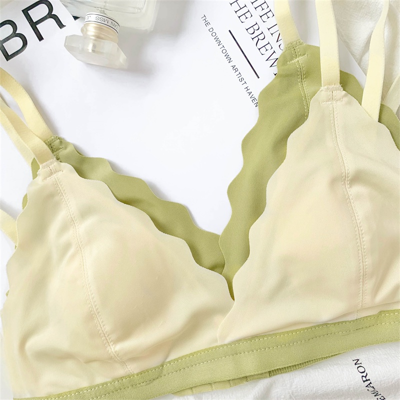 Áo Lót Nâng Ngực Không Gọng Không Đường May Siêu Mỏng Thoải Mái Thiết Kế Tai Thỏ Size 32-38AB Dành Cho Nữ