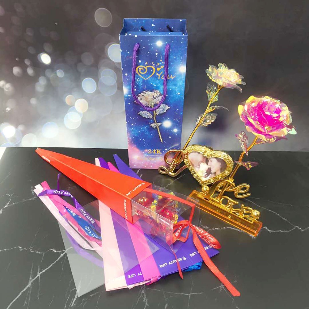 Hoa Hồng Mạ Vàng 24K Sáng Tạo Làm Quà Tặng Cho Ngày Của Mẹ