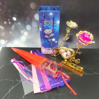 Hoa Hồng Mạ Vàng 24K Dùng Làm Quà Tặng