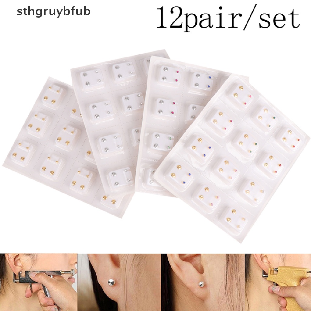 Set 24 Bông Tai Thép Thời Trang Cá Tính Cho Nữ