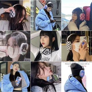 Denim style printed matt / glossy case (12 types) compatible for airpods max / pink blue star heart bear cute korea
