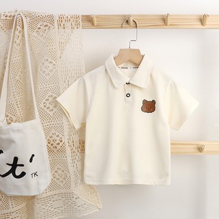 Áo Sơ Mi Polo Trẻ Em Thoáng Khí Áo Thun Tay Ngắn Cho Bé Trai Cao 73-140cm Trẻ Em