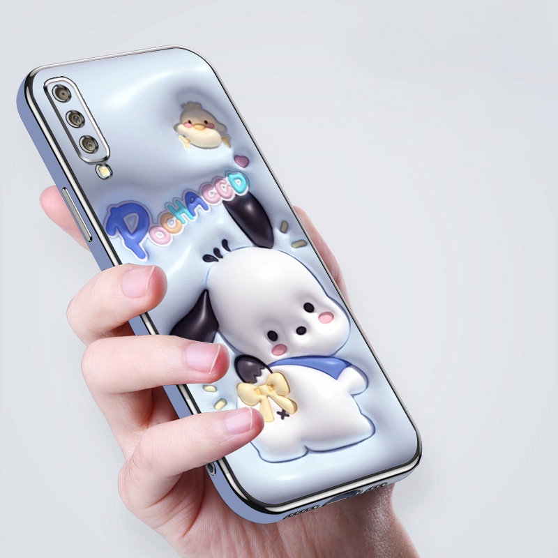Ốp Điện Thoại Hiệu Ứng Hình Ảnh 3D Cho Samsung Galaxy A7 2018 A750 Họa Tiết Động Vật Và Thực Vật Dễ Thương Mỏng Bao Gồm Tất Cả Vỏ Điện Thoại Di Động Có Dây Buộc