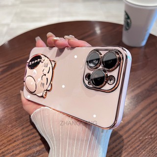 ốp lưng iPhone 14 iPhone 14 Pro iPhone 14 Pro Max iPhone 14 Plus Ốp Điện Thoại TPU Mềm Viền Mạ 3D Có Giá Đỡ Hình Mèo Cho iPhone 14 iPhone 14 Pro iPhone 14 Pro Max iPhone 14 Plus