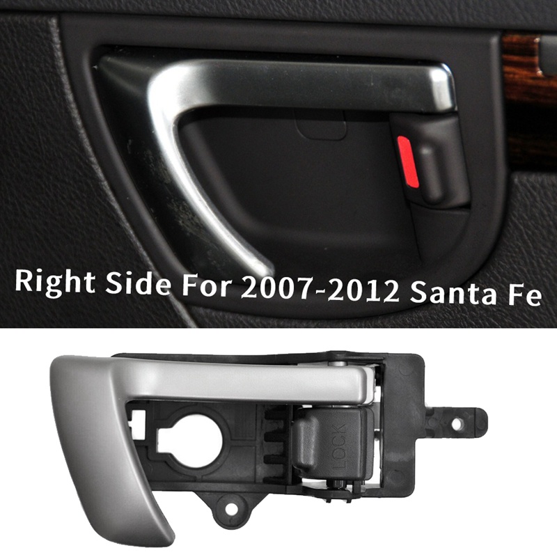 Tay nắm cửa trong nội thất phía trước hoặc phía sau cho 2007-2012 Hyundai Santa Fe W / Núm đen