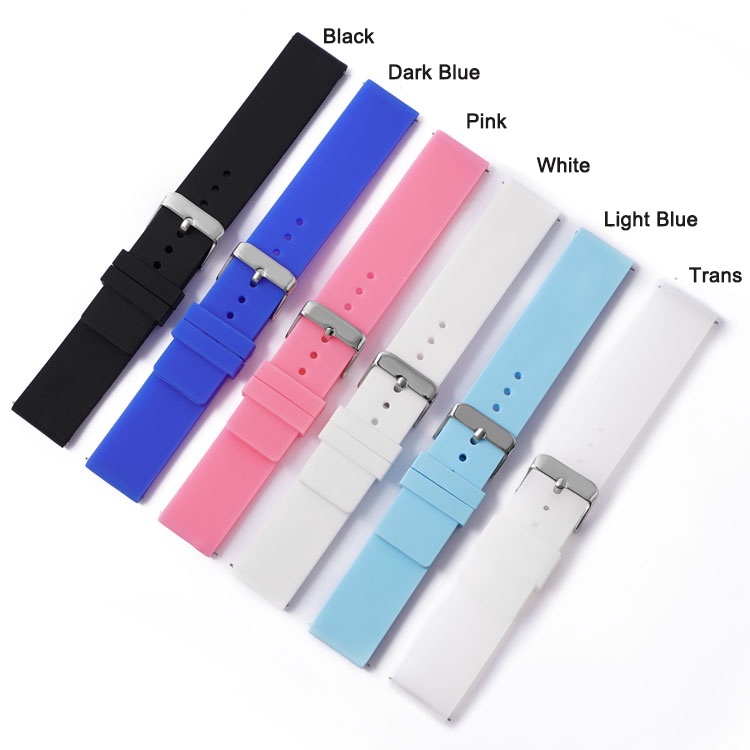 Dây Đeo Đồng Hồ Bằng Silicone Chống Nước Tháo Lắp Nhanh 14mm 16mm 18mm 20mm 22mm 24mm