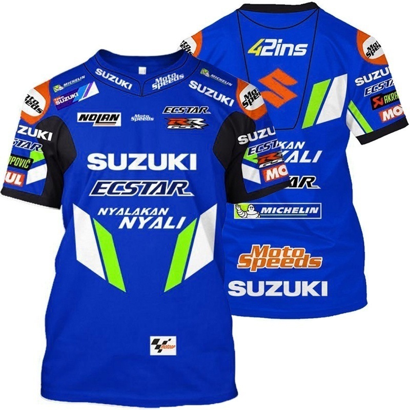 Áo Thun In Hình Suzuki Moto-GP Ecstar 3D Thời Trang Mùa Hè 2023 Cá Tính Cho Nam