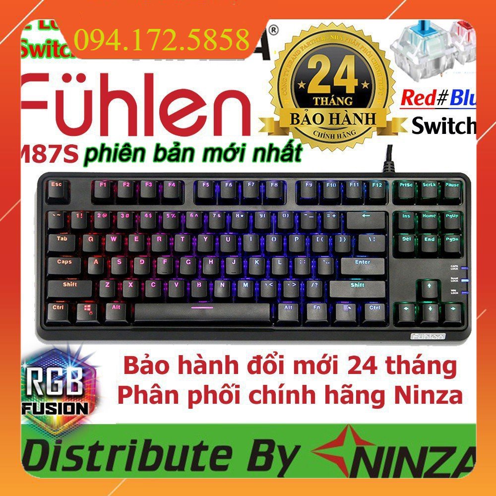 Giá siêu rẻ Bàn phím cơ Fuhlen M87s D87s Edra EK387 EK384 RGB [Bảo hành ...