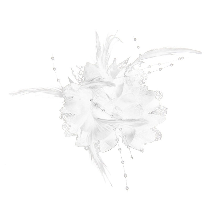 Ppy Hoa Lông Vũ Kẹp Tóc Fascinator Cô Dâu Băng Đô Quấn Tóc Cưới Phụ Kiện Tóc