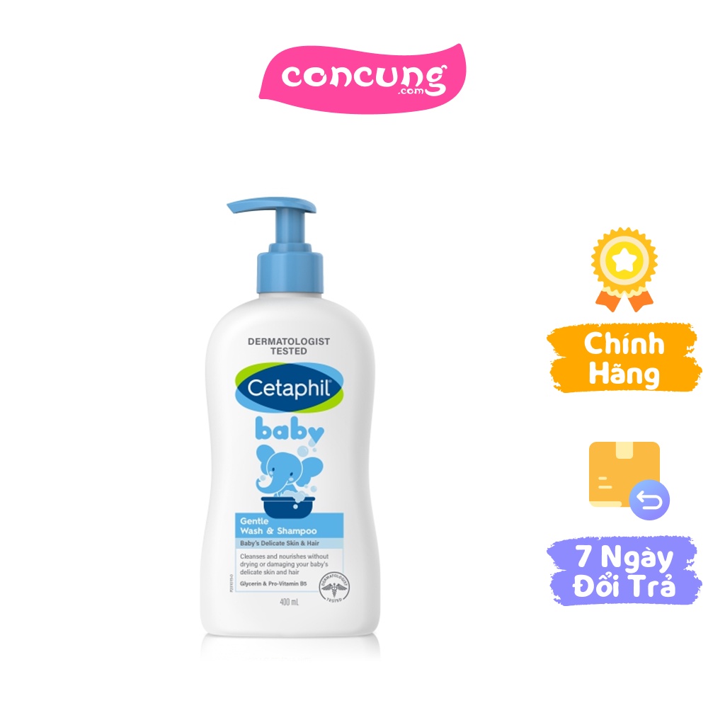 Sữa tắm gội cho trẻ em (Cetaphil Baby Gentle Wash&Shampoo) 400ml