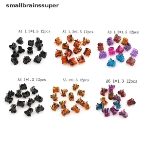 Set 12 Kẹp Tóc Càng Cua Nhỏ Bằng Nhựa Màu Đen