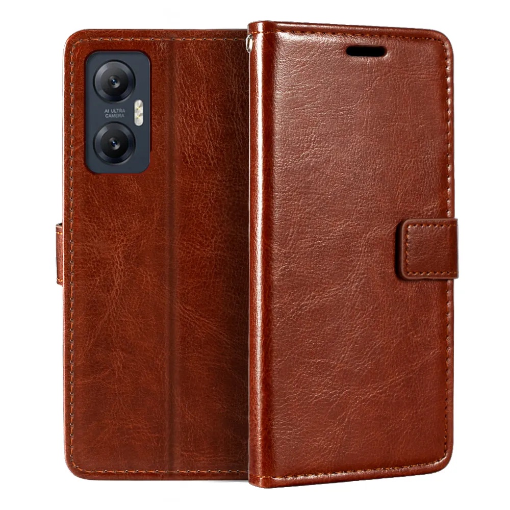 Ốp Bao Da PU Điện Thoại Nắp Lật Nam Châm Kiêm Ví Đựng Thẻ Và Giá Đỡ Cho Infinix Hot 20 5G X666B Hot 20 5G X666B