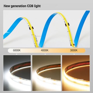 Đèn LED dải COB 12V 24V 10M 5M 480LEDs / M RA 90 Băng LED linh hoạt mật độ cao 3000K 4000K 6000K Trang trí phòng bếp 8mm