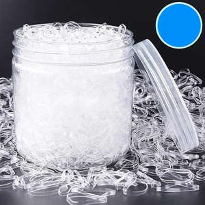 Set 1000 Dây Thun Buộc Tóc Mini Trong Suốt Co Giãn Dành Cho Nữ