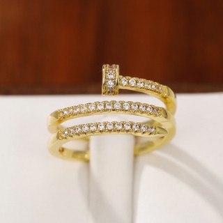 Nhẫn Mạ Bạc 925 Đính Đá Zircon Đơn Giản Thời Trang Cho Nữ