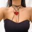 YOI Xu Hướng Thời Trang Niche Sense Tình Yêu Mặt Dây Chuyền Xương Đòn Dây Chuyền Tính Khí Gió Lạnh Có Thể Điều Chỉnh Vòng Cổ Nhung Đen