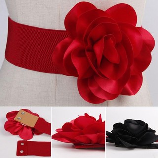 Dây Thắt Lưng Cummerbund Hoa Lớn Phù Hợp Với Đầm Nữ, Phong Cách Vintage Cổ Điển