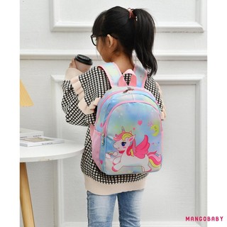 Ba lô bé gái MG-Toddler, Túi đi học in hình kỳ lân / nàng tiên cá hoạt hình cho mẫu giáo, tiểu học, quà tặng cho trẻ em