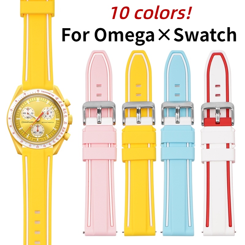 Dây Đeo Đồng Hồ Bằng Silicone 20mm Chống Thấm Nước Dành Cho Omega Swatch Co-branded MoonSwatch
