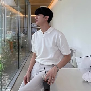 Hàn Quốc Dongdaemun Zhudi Áo Polo Nhật Bản Công Sở Thường Ngày Màu Trơn Đơn Giản Áo Sơ Mi POLO Ánh Sáng Thường Ngày Phong Cách Trưởng Thành Ve Áo Top