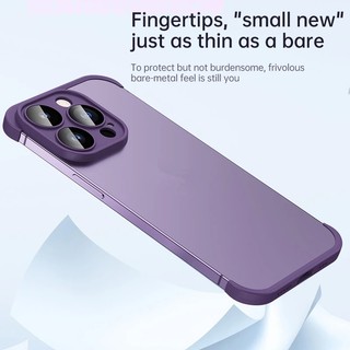 [Jlk] Ốp điện thoại bảo vệ góc cạnh cho iPhone 16 ProMax 15 14 13 Plus 12 Pro Max Vỏ bảo vệ ống kính silicon mềm