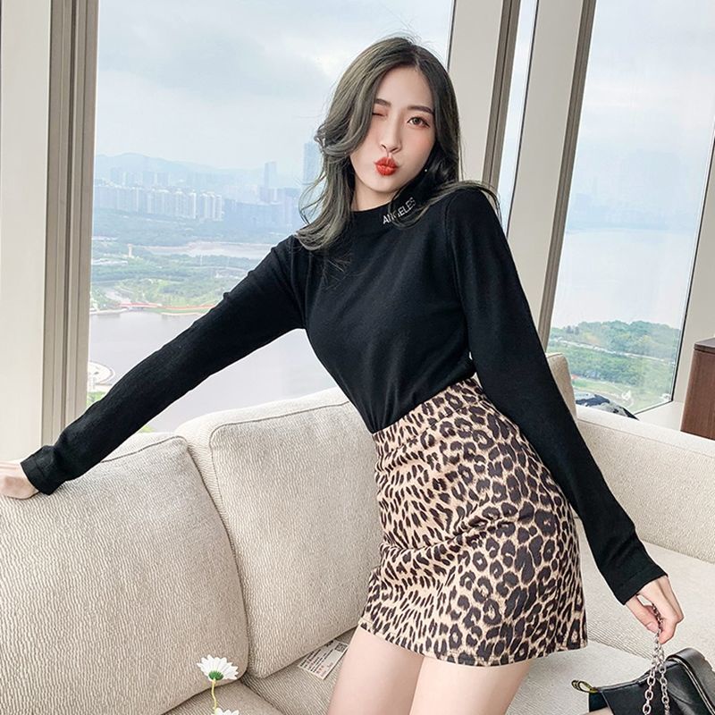 Chân Váy Ngắn Lưng Cao In Họa Tiết Da Báo Thời Trang Xuân Hè Quyến Rũ Cho Nữ