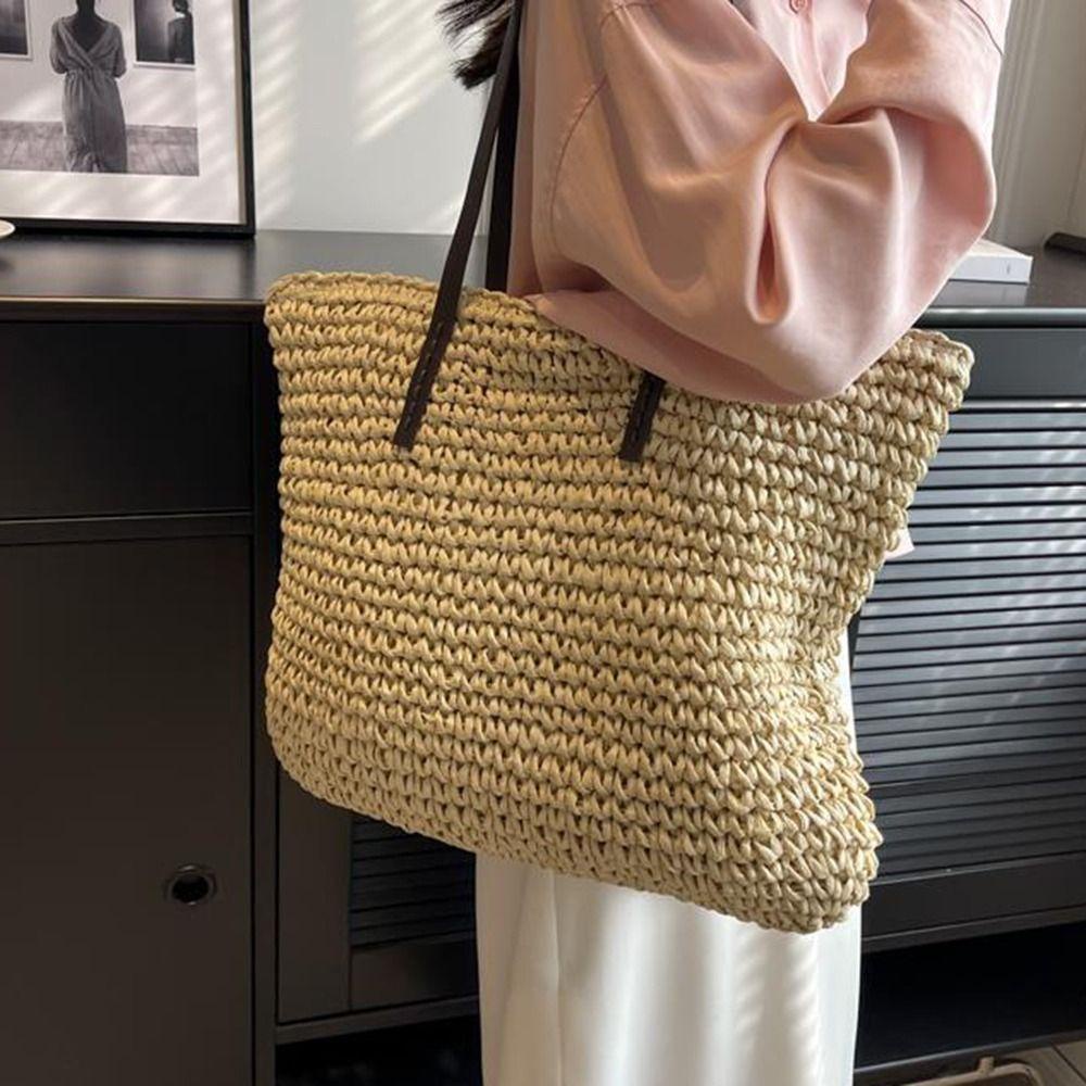 Túi Tote HOBBYIN Thời trang mùa hè Bãi biển Phong cách đơn giản