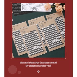 Bộ 8 Tấm Sticker Washi Dán Trang Trí Sổ Tay Phong Cách Vintage