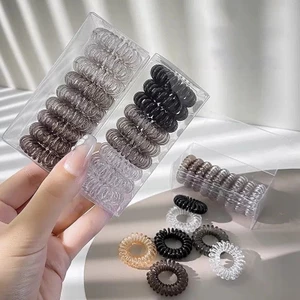 Hộp 9 Dây Buộc Tóc Lò Xo Co Giãn Tốt Thời Trang Hàn Quốc