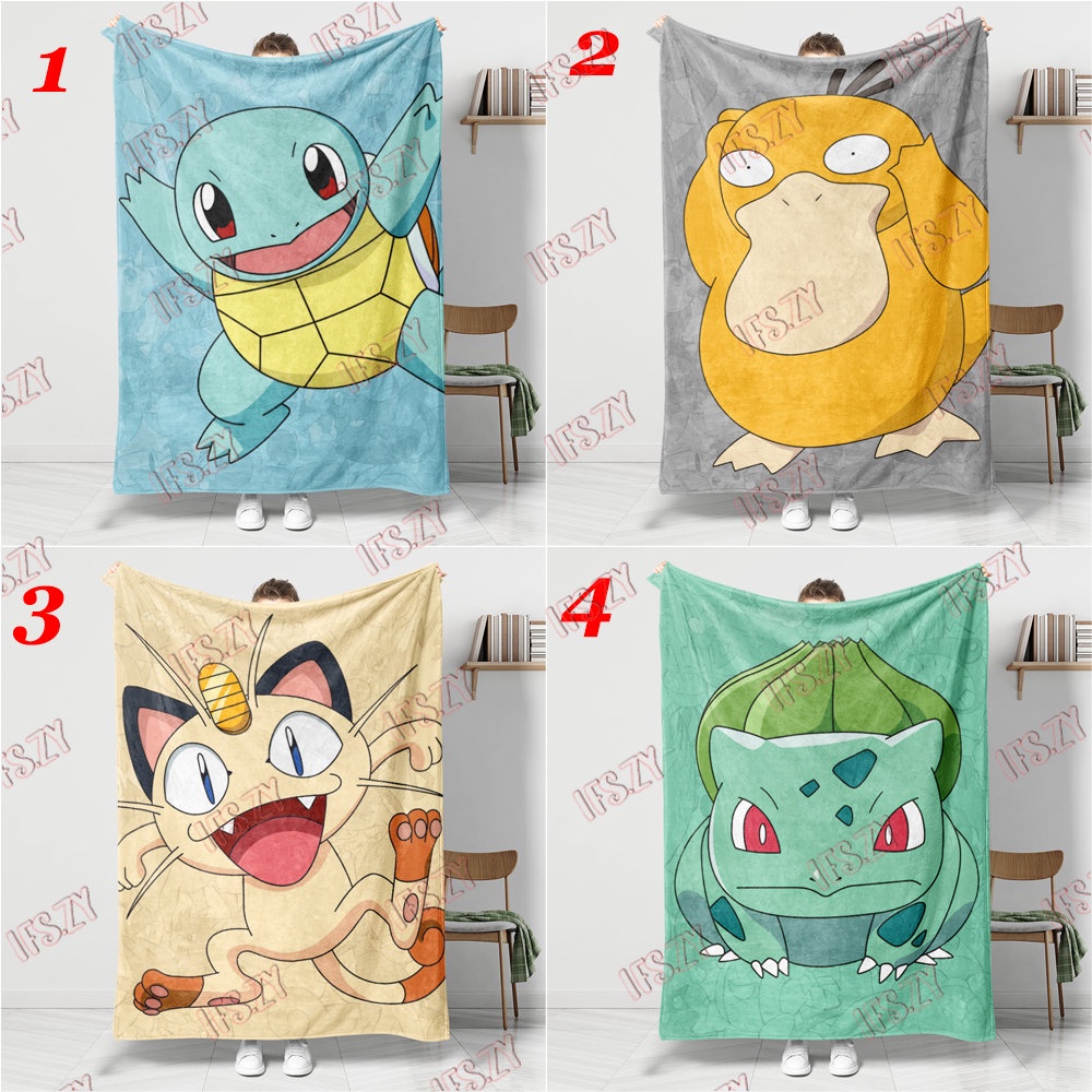 Chăn Bông 4 Kích Thước In Hình pokemon Nhật Bản