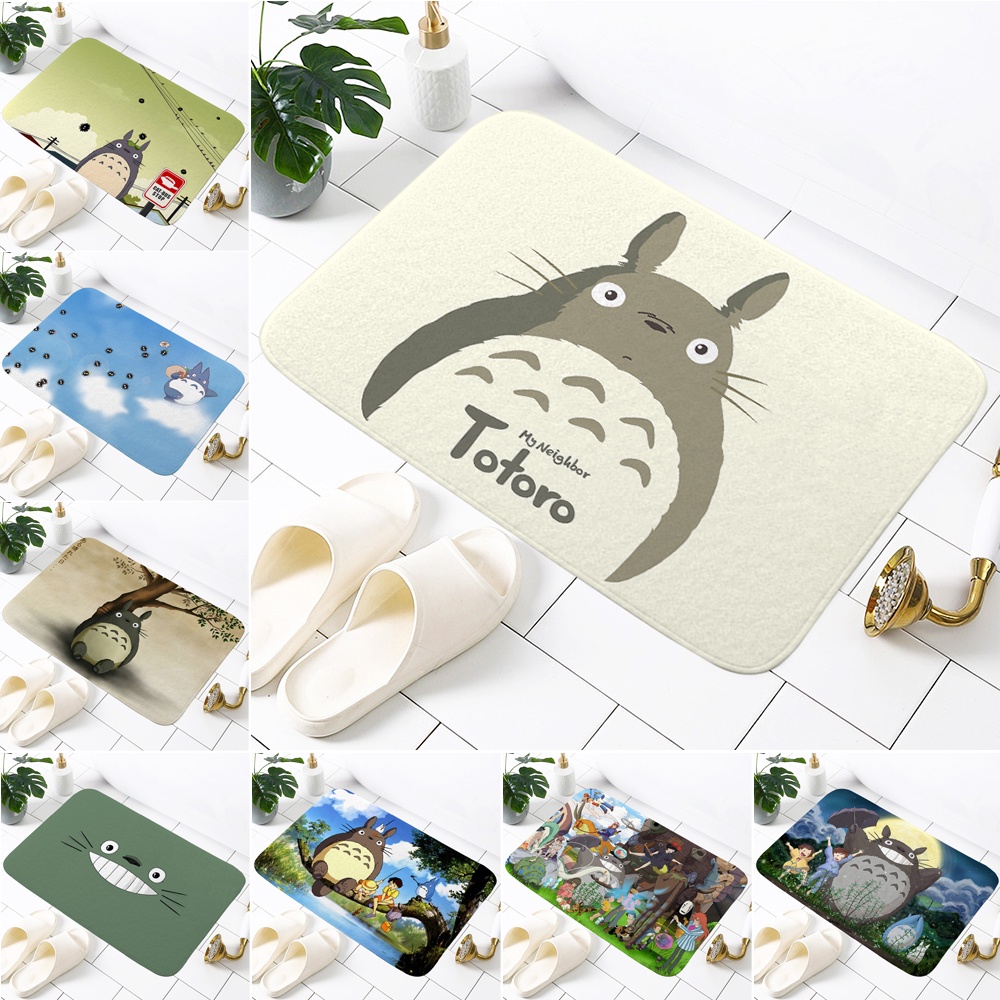 Thảm lót cửa chùi chân Chống Trượt Hình Totoro Dễ Thương 60x40cm