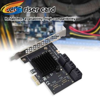 Card Mở Rộng Pcie 1X Sang SATA3.0 6 Cổng PCI-E X1 / X4 / X8 / X16 6Gbps Cho Máy Tính