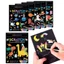 DARON Scratch Art Painting Paper Card Kit Đồ chơi DIY Đồ chơi sáng tạo Đồ chơi giáo dục DIY Magic Doodle Board Scratch Stick Magic Scratch Cards Sticker Sách tô màu Bảng vẽ khủng long