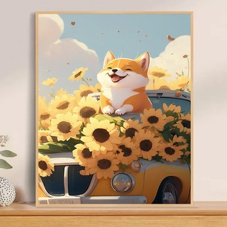 Tranh Sơn Dầu Trang Trí Hình Hoa Hướng Dương