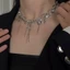 GODD Pentagram Dây Xích Chokers Ngôi Sao Dây Chuyền Trang Sức Y2k Phụ Kiện Ngôi Sao Choker Hợp Kim Chất Liệu Dự Tiệc Trang Sức Cho Nữ G