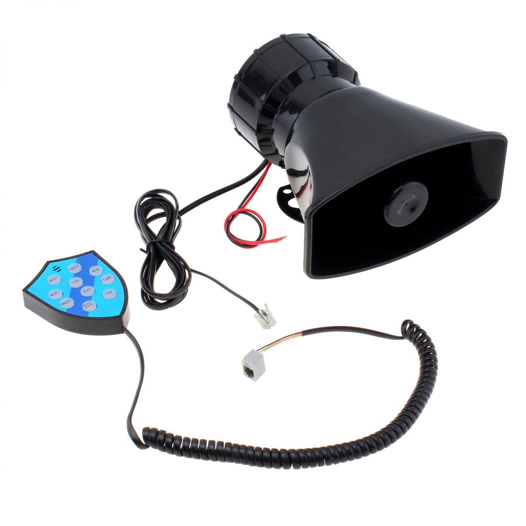 100W 9 Sounds 12V Car Siren Horn Speaker 120 - 125dB Warning Alarm ...
