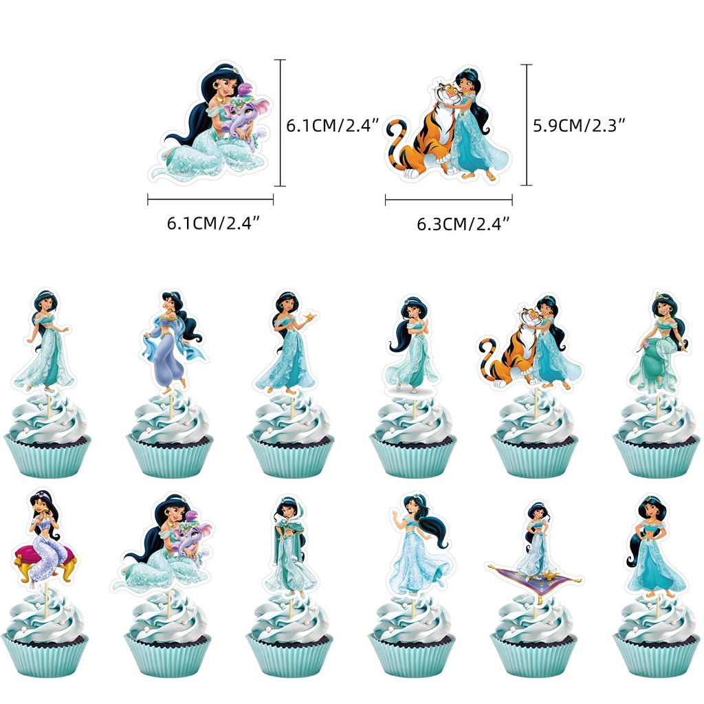 ST2 Jasmine Chủ Đề Trẻ Em Trang Trí Tiệc Sinh Nhật Aladdin Và Đèn Tuyệt Vời Của Ông Biểu Ngữ Bánh topper Bóng Tập TS2